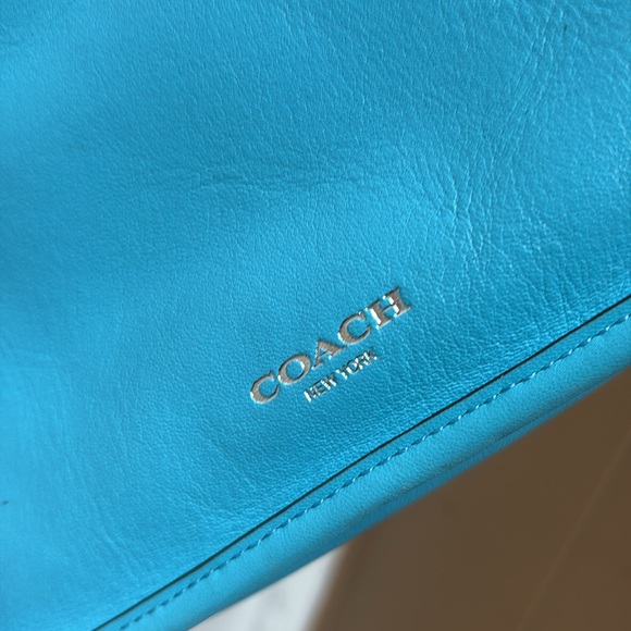 Coach legacy penny robin Blue Perforated Crossbody Bag GUC - Picture 13 of 15